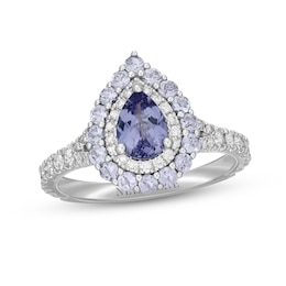 Neil Lane Tanzanite & Diamond Engagement Ring 5/8 ct tw Round-cut 14K White Gold