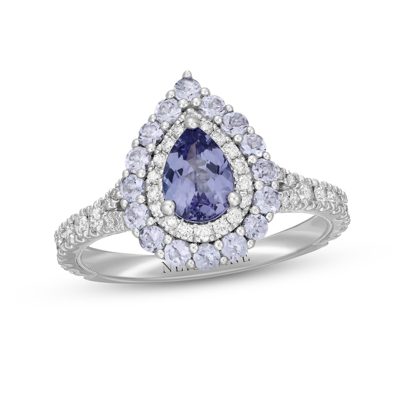 Main Image 1 of Neil Lane Tanzanite & Diamond Engagement Ring 5/8 ct tw Round-cut 14K White Gold