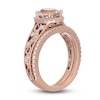Thumbnail Image 2 of Neil Lane Oval-cut Morganite Bridal Set 1/2 ct tw Diamonds 14K Rose Gold