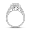 Diamond Engagement Ring 1-3/4 ct tw Princess & Round-cut 14K White Gold