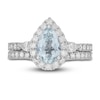 Neil Lane Pear Shaped Aquamarine Bridal Set 1-1/6 ct tw Diamonds 14K White Gold