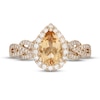 Thumbnail Image 2 of Neil Lane Citrine & Diamond Engagement Ring 1/2 ct tw Round-cut 14K Yellow Gold