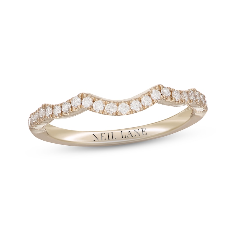 Main Image 7 of Neil Lane Diamond Wedding Band 1/4 ct tw Round-cut 14K Yellow Gold