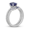 Neil Lane Oval-cut Tanzanite Bridal Set 1/2 ct tw Diamonds 14K White Gold