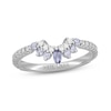 Neil Lane Tanzanite & Diamond Wedding Band 1/4 ct tw Round-cut 14K White Gold