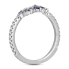 Thumbnail Image 1 of Neil Lane Tanzanite & Diamond Wedding Band 1/4 ct tw Round-cut 14K White Gold