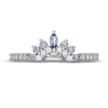 Thumbnail Image 9 of Neil Lane Tanzanite & Diamond Wedding Band 1/4 ct tw Round-cut 14K White Gold