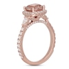 Thumbnail Image 1 of Neil Lane Morganite & Diamond Engagement Ring 3/4 ct tw Cushion, Pear & Round-cut 14K Rose Gold
