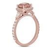 Thumbnail Image 2 of Neil Lane Morganite & Diamond Engagement Ring 3/4 ct tw Cushion, Pear & Round-cut 14K Rose Gold