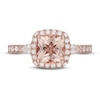 Thumbnail Image 2 of Neil Lane Morganite & Diamond Engagement Ring 3/4 ct tw Cushion, Pear & Round-cut 14K Rose Gold