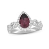 Thumbnail Image 0 of Neil Lane Rhodolite Garnet & Diamond Engagement Ring 3/4 ct tw Round-cut 14K White Gold