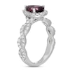 Thumbnail Image 5 of Neil Lane Rhodolite Garnet & Diamond Engagement Ring 3/4 ct tw Round-cut 14K White Gold