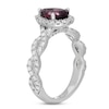 Thumbnail Image 1 of Neil Lane Rhodolite Garnet & Diamond Engagement Ring 3/4 ct tw Round-cut 14K White Gold