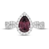 Thumbnail Image 2 of Neil Lane Rhodolite Garnet & Diamond Engagement Ring 3/4 ct tw Round-cut 14K White Gold
