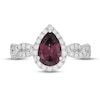 Thumbnail Image 6 of Neil Lane Rhodolite Garnet & Diamond Engagement Ring 3/4 ct tw Round-cut 14K White Gold