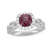 Thumbnail Image 0 of Neil Lane Rhodolite Garnet & Diamond Engagement Ring 3/4 ct tw Round-cut 14K White Gold