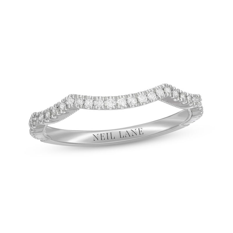 Main Image 5 of Neil Lane Diamond Wedding Band 1/5 ct tw Round-cut 14K White Gold