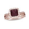 Neil Lane Rhodolite Garnet & Diamond Engagement Ring 5/8 ct tw Round-cut 14K Rose Gold