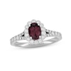 Neil Lane Rhodolite Garnet & Diamond Engagement Ring 5/8 ct tw Round-cut 14K White Gold