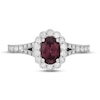 Thumbnail Image 3 of Neil Lane Rhodolite Garnet & Diamond Engagement Ring 5/8 ct tw Round-cut 14K White Gold