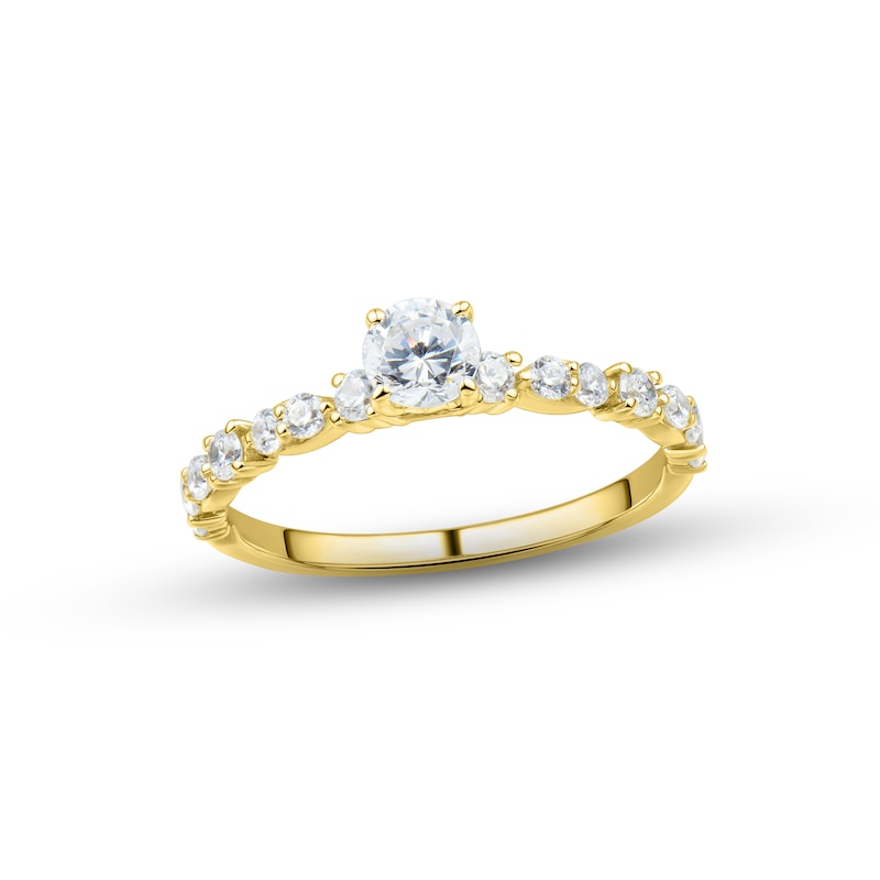 Diamond Engagement Ring 5/8 ct tw Round-cut 14K Yellow Gold