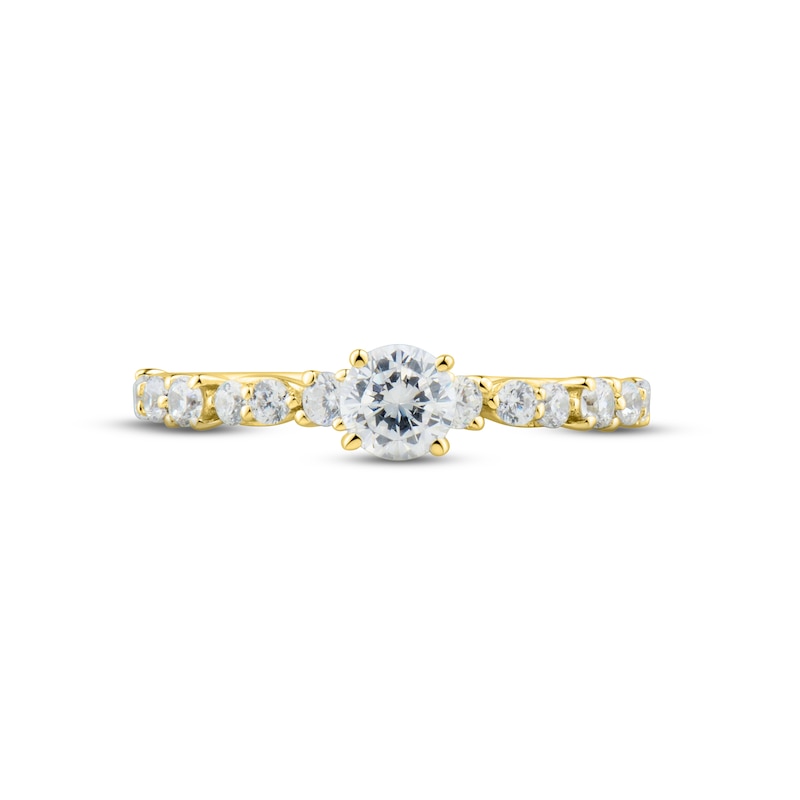 Diamond Engagement Ring 5/8 ct tw Round-cut 14K Yellow Gold