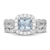 Neil Lane Cushion-cut Aquamarine Bridal Set 7/8 ct tw Diamonds 14K White Gold