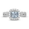 Neil Lane Aquamarine & Diamond Engagement Ring 5/8 ct tw Round-cut 14K White Gold