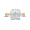 Thumbnail Image 4 of Monique Lhuillier Bliss Diamond Engagement Ring 1-3/8 ct tw Round & Marquise-cut 18K Two-Tone Gold