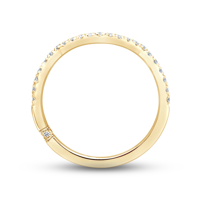 Monique Lhuillier Bliss Diamond Wedding Band 1/5 ct tw Round-cut 18K Yellow Gold