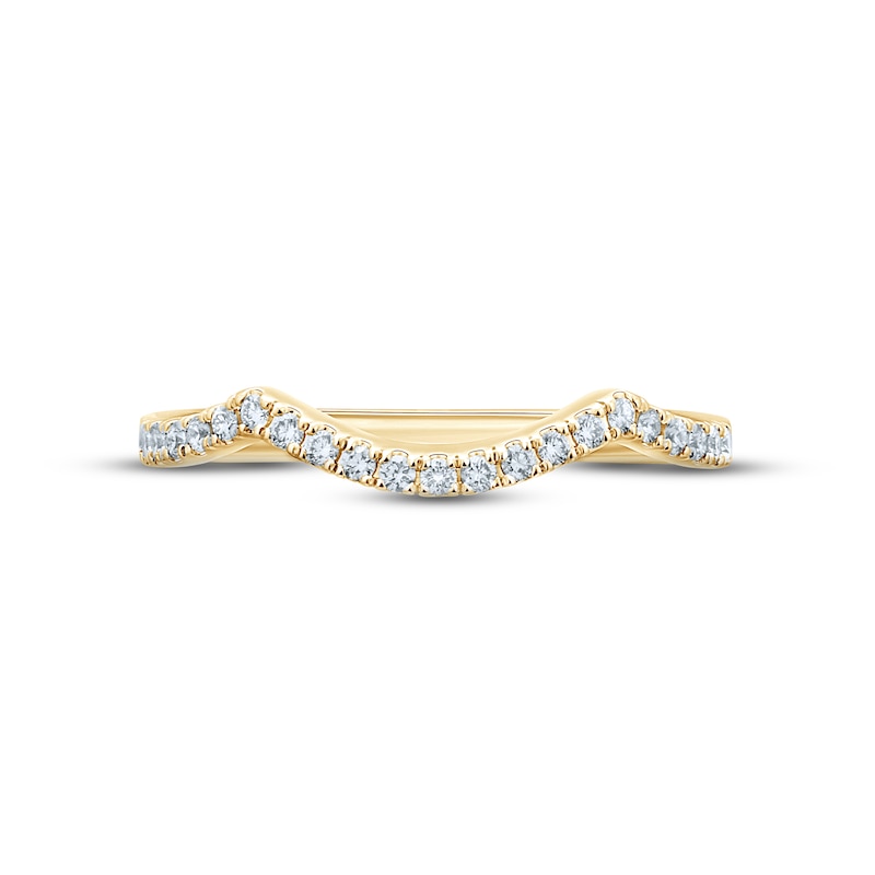 Main Image 4 of Monique Lhuillier Bliss Diamond Wedding Band 1/5 ct tw Round-cut 18K Yellow Gold