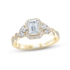 Thumbnail Image 1 of Monique Lhuillier Bliss Diamond Engagement Ring 1-3/8 ct tw Emerald, Round & Marquise-cut 18K Yellow Gold