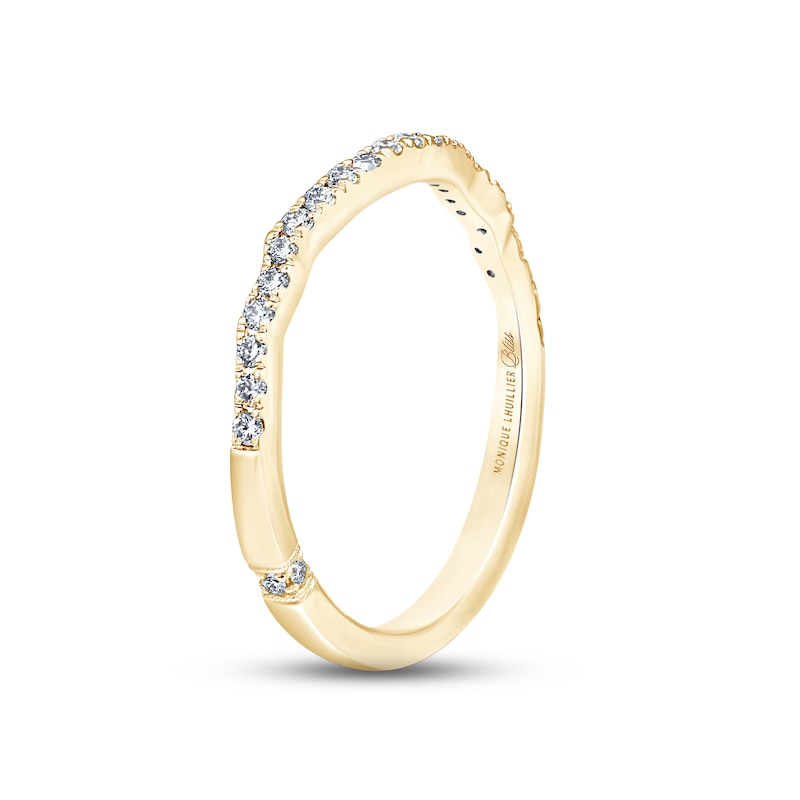 Monique Lhuillier Bliss Diamond Wedding Band 1/5 ct tw Round-cut 18K ...