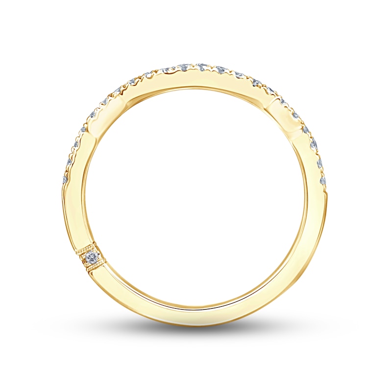 Main Image 3 of Monique Lhuillier Bliss Diamond Wedding Band 1/5 ct tw Round-cut 18K Yellow Gold