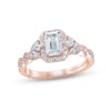 Thumbnail Image 1 of Monique Lhuillier Bliss Diamond Engagement Ring 1-3/8 ct tw Emerald, Round & Marquise-cut 18K Rose Gold