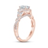 Thumbnail Image 2 of Monique Lhuillier Bliss Diamond Engagement Ring 1-3/8 ct tw Emerald, Round & Marquise-cut 18K Rose Gold