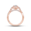 Thumbnail Image 3 of Monique Lhuillier Bliss Diamond Engagement Ring 1-3/8 ct tw Emerald, Round & Marquise-cut 18K Rose Gold