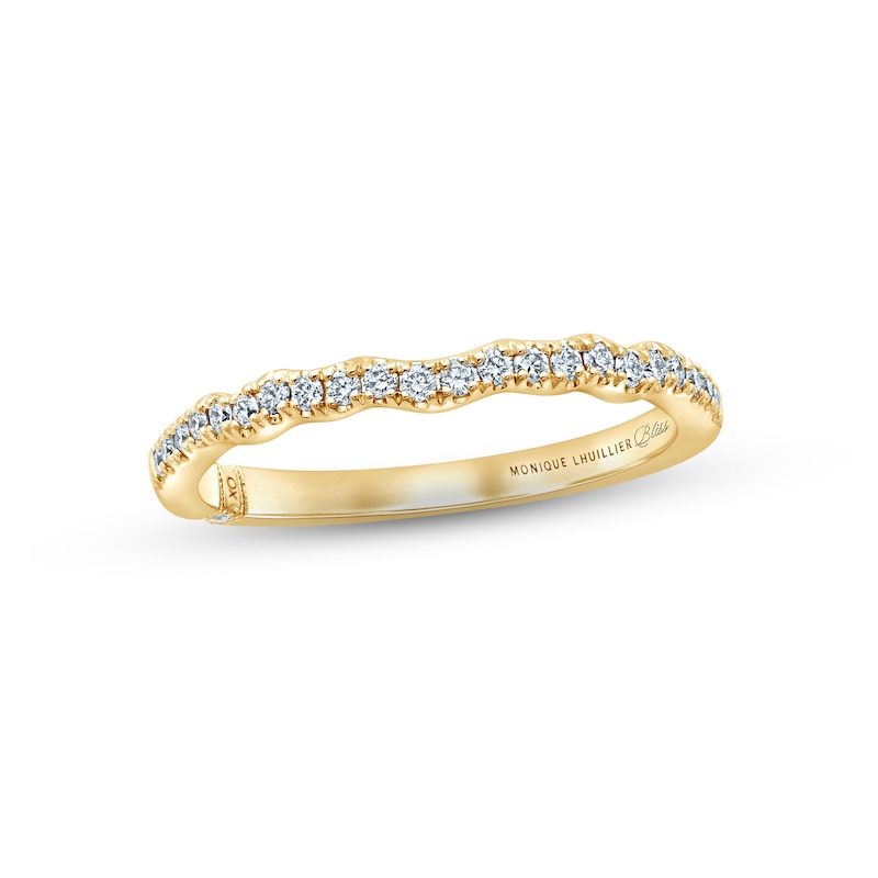 Monique Lhuillier Bliss Diamond Wedding Band 1/5 ct tw Round-cut 18K Yellow Gold