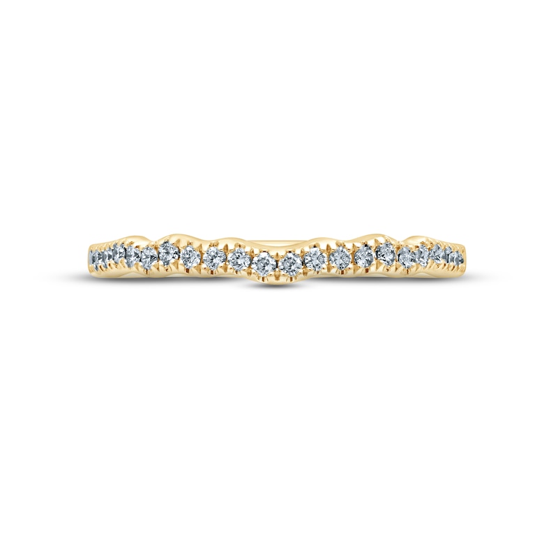 Main Image 4 of Monique Lhuillier Bliss Diamond Wedding Band 1/5 ct tw Round-cut 18K Yellow Gold