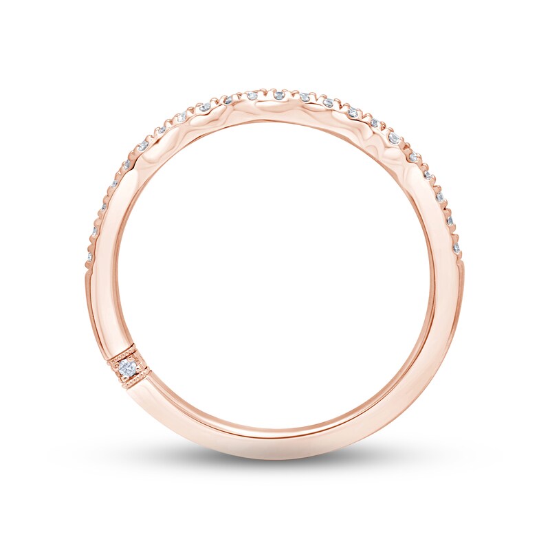 Main Image 3 of Monique Lhuillier Bliss Diamond Wedding Band 1/5 ct tw Round-cut 18K Rose Gold