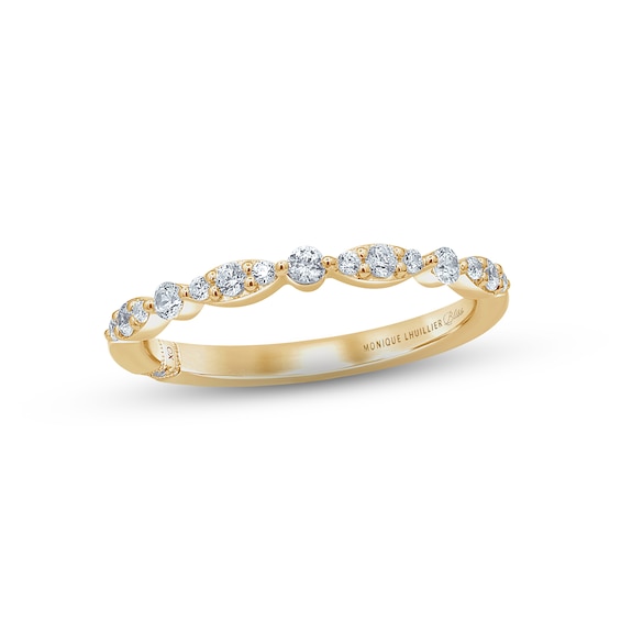 Monique Lhuillier Bliss Diamond Wedding Band 1/ ct tw Round-cut 18K Gold