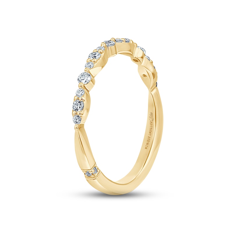 Main Image 2 of Monique Lhuillier Bliss Diamond Wedding Band 1/4 ct tw Round-cut 18K Yellow Gold