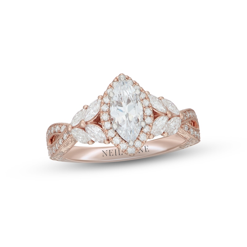 Main Image 4 of Neil Lane Diamond Engagement Ring 1-3/8 ct tw 14K Rose Gold