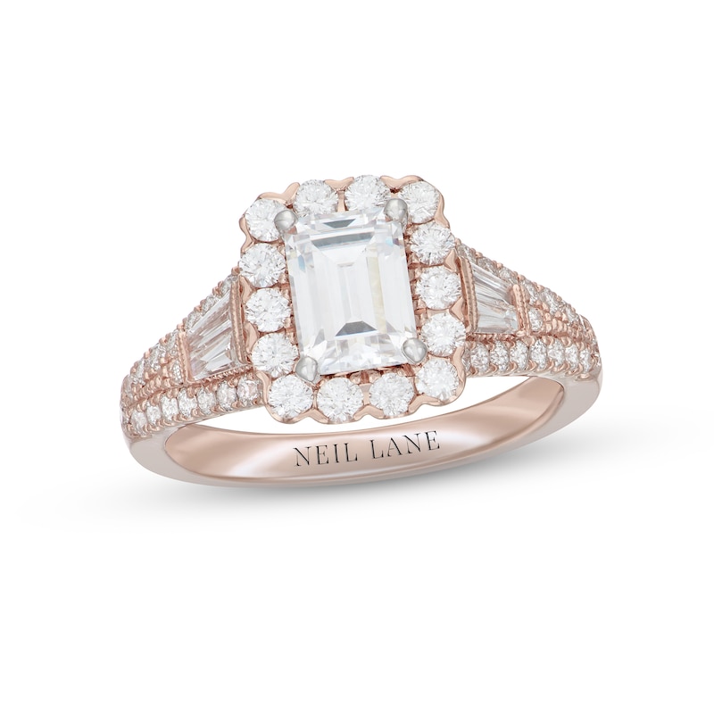 Neil Lane Diamond Engagement Ring 1-7/8 ct tw 14K Rose Gold | Kay