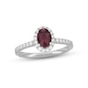 Thumbnail Image 1 of Neil Lane Diamond & Pink Tourmaline Engagement Ring 1/2 ct tw 14K White Gold