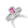Thumbnail Image 1 of Neil Lane Pink Tourmaline & Diamond Bridal Set 5/8 ct tw 14K White Gold
