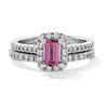 Thumbnail Image 3 of Neil Lane Pink Tourmaline & Diamond Bridal Set 5/8 ct tw 14K White Gold