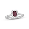 Thumbnail Image 1 of Neil Lane Pink Tourmaline & Diamond Engagement Ring 1/2 ct tw 14K White Gold
