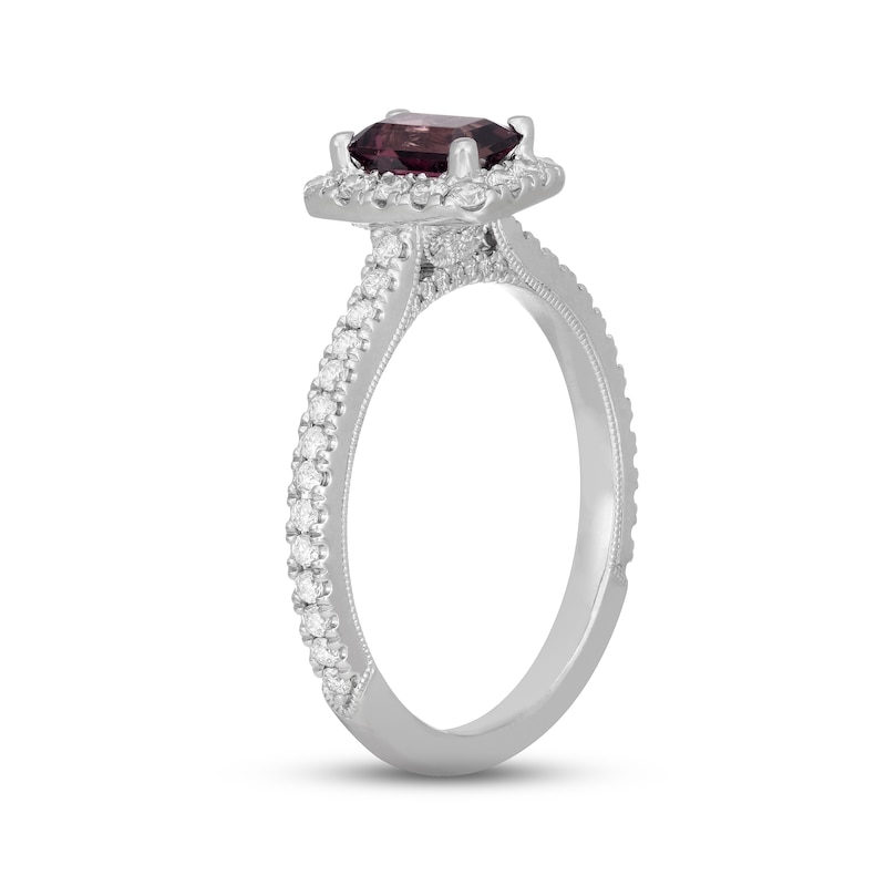 Main Image 2 of Neil Lane Pink Tourmaline & Diamond Engagement Ring 1/2 ct tw 14K White Gold