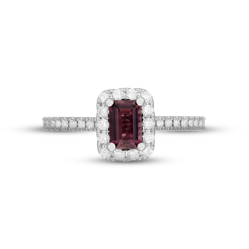 Main Image 3 of Neil Lane Pink Tourmaline & Diamond Engagement Ring 1/2 ct tw 14K White Gold